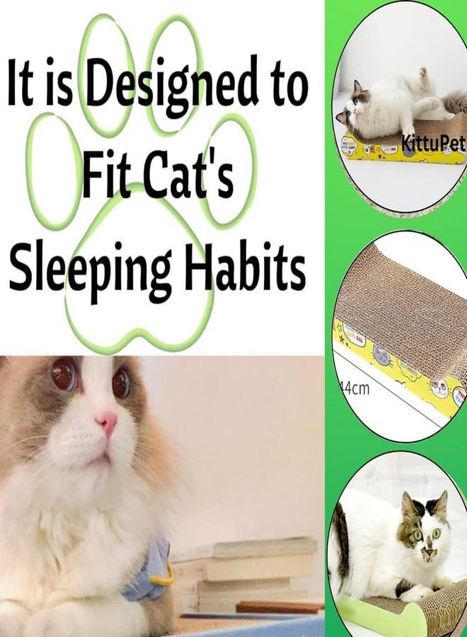 KittuPet وسادة خدش للقطط من كيتو بيت، مصنوعة من الكرتون المقوى، بتصميم تفاعلي وملمس خدش فاخر، متينة وقابلة للاستخدام على الوجهين. - Image 5